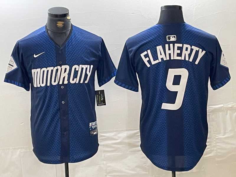 Men%27s Detroit Tigers #9 Jack Flaherty 2024 Navy City Connect Cool Base Limited Stitched Jersey->detroit tigers->MLB Jersey